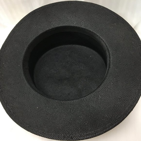 Black Flat Hat with Red & Gold Ribbon main image 6